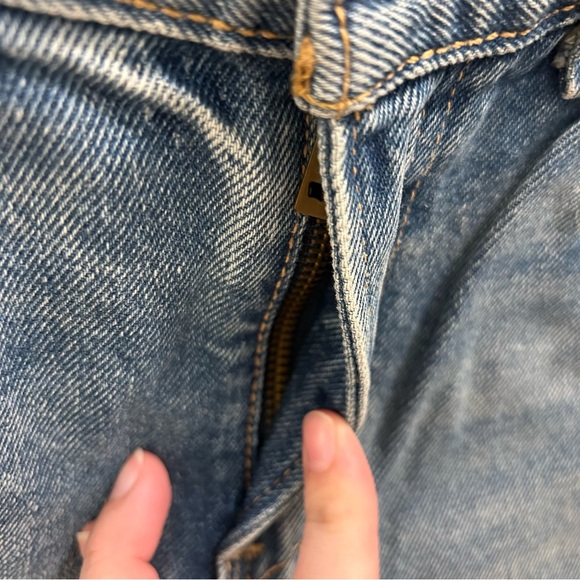 NWT Levi’s 505c Cropped Jeans 25 orange tabbed - Picture 5 of 13